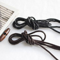 1마-가죽끈) 5mm 꽈배기끈 장식끈(2컬러) E2, 블랙