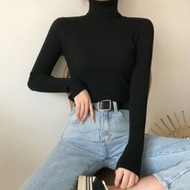 스팩트 아린 여성 니트 골지 목폴라 긴팔 티셔츠 15 color