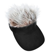남자 바이저 Casquette 조정 가능한 모자 패션 골프 스포츠 가발 모자 장식, 갈색