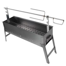 전동 바베큐기계 자동 꼬치 오븐 로스트 통닭 초벌구이, 50cm 스토브 + 양다리 포크 + 거치대
