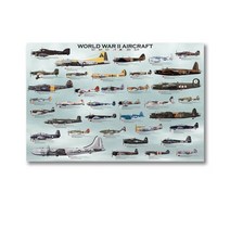 엔틱벽시계 빈티지 벽시계 벽걸이 시계 세계 대전 캔버스 그림 비행기 컬렉션 인쇄 72, 100x150cm 프레임 없음, a