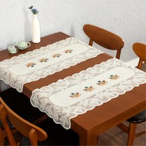 레스토랑 식탁매트 레이스 테이블러너 협탁러너 식탁덮개 화장대커버 디용도러너, 상세페이지참조