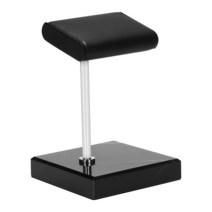 전시다이 블랙 대리석 기본 시계 스탠드 실버 색상 금속 막대 벨트 디스플레이 소품 팔찌 보석 배치, 01 black