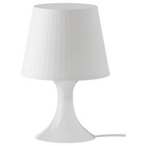 이케아 람판 탁상스탠드 화이트 19x29cm 코드1.3m 전구타입E14, 이미지참조