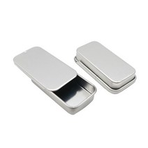 사각 틴케이스 철체 쿠키 선물 포장 정리함 보관함 (대량 제작 문의) 2pcs 511026mm 미니 철 상자 슬라이드 커버 스토리지 박스 웨딩 쥬얼리 알약 케이스 휴대 상자 홈, 2개