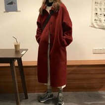 Mao 새로운 햅번 스타일 가을과 겨울 블랙 모직 코트 여성 모직 코트 중간 길이 작은 일본식 우아한