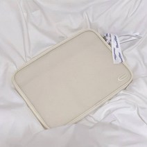 （태블릿 수납 파우치）투명 태블릿 수납 파우치 속 파우치, 화이트(카드 전송)