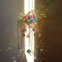 러브 크리스탈 펜던트 장식품 스테인글라스 DIY 미니 썬 캐쳐 드림 캐쳐 인테리어 가을 소품 모빌, 사랑