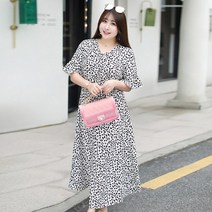 [국내당일발송]지패션 레귤러 반팔 미디 원피스