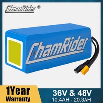 전동킥보드배터리 ChamRider 36V Ebike 배터리 48V 20A 30A BMS BaFang 500W 700W 18650 21700 셀 리튬 팩 자전거 전기 스쿠터, 12 Samsung 48V20.3AH, 한개옵션1