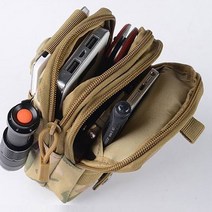PKG PKFAM 1+1 다용도 핸드폰 수납 허리가방 작업용 보조가방 등산 허리쌕 벨트 가방, 방수허리파우치, 1개+1개 SET, 베이지+카키