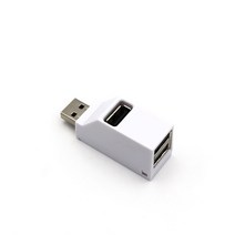미니 USB 3.0 허브 3 포트 멀티 분배기 어댑터 자동차 2.0 고속 태블릿 노트북 PC 컴퓨터 액세서리, 02 USB 2.0 HUB White