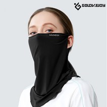 골럽 골프 냉감 마스크 자외선차단 귀걸이 쿨스카프, 다크그레이