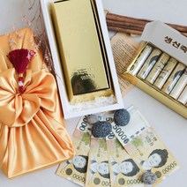 골드바 안에 반전 용돈 쏙 박스 [어버이날 부모님 생신 생일 현금 돈 선물 추석 설 환갑 용돈상자], 옵션3. 골드바황금보자기세트