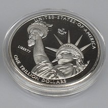 1 조 달러 동전 순은 도금 미국 컬렉션 리버티 메탈 코인, silver coin