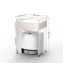 로봇 청소기 수납장 아크릴 틈새수납장, 01 싱글 라이트 살구