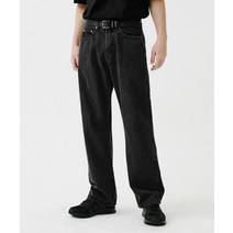 TRILLION 바이오스톤 워싱 와이드 데님 팬츠 (BLACK) STONE WASHING WIDE DENIM PANTS (BLACK)
