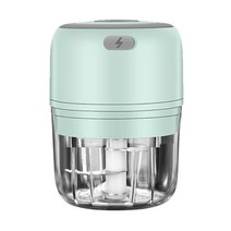 가정용 무선 미니 전동 마늘다지기 충전식 야채다지기 유아식 믹서기, 그린250ml