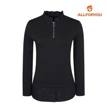 [올포유] [올포유] 여성 넥프릴 레이어드 반집업 티셔츠 AWTRI5153-915_G