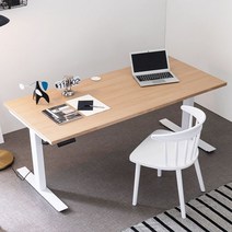 아씨방 아씨방가구 심플 USB 전동식 높이조절책상 160cm, USB 높이조절 책상 메이플