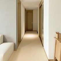 쁘띠메종 2단 폴더 복도 매트 솔리드 300X110X4cm, 양면 로즈베이지