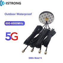 라우터 야외 와이파이 무선 기 5G 4G 3G GSM 방수 안테나 증폭기 4 in 1 결합 캐비닛 10dBi 고 신호 부스터 SMA Male, 옵션02 3meter Cable