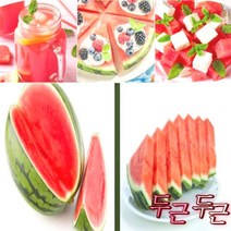 맛있는 고당도 씨없는수박 여름제철 설탕 화채 선물 당도 충북과일, 왕(8~9kg)