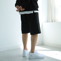 [맨즈북] 통넓은 버뮤다 남자 와이드 츄리닝 반바지 여름 스웻팬츠 5부 기장