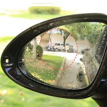 빗물방지 사이드미러 부착식 발수필름 자동차 카용품, 1개, 소형(1SET2장)