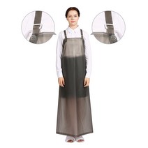 웰프런 우레탄 방수앞치마 쌍고리 H형 대, 반투명 블랙