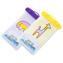 [당일발송] 수중 터치 스마트 핸드 폰 방수 케이스 방수팩 기린 물놀이 바캉스 필수품, 1) 기린 (옐로)