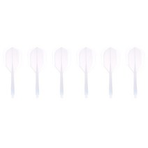 다트플라이트 다트 핀 플라이트 6 개대 플라스틱 꼬리 전문 비행 2ba 나사 부드러운 내구성 80mm 꼬리 어린이 재미, 하얀