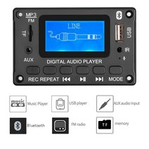 MP3 플레이어 휴대용 5v 12v 블루투스 5.0 lcd 디코딩 보드 fm 라디오 모듈 무선 오디오 수신기 aux tf 카드 가사 표시, 협력사