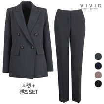 [비비드 시크릿가너] VIVID SET 여성 보보스판 자켓+팬츠 정장세트