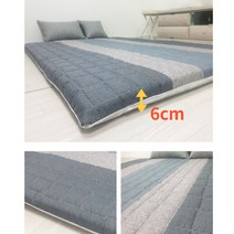 바닥에까는 두꺼운 이불 솜요 세트 방바닥 토퍼 깔개 펜션 손님용 싱글요 1 2인용 요매트, 카키