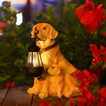 frp 정원 조형물 조각상 야외 공원 인테리어 장식품 실외 조경 태양광 LED강아지 조명 외등 잔디등, F