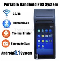 바코드스캐너 무선 QR코드스캐너 Q2I 3G 무선 Wifi BT 핸드 헬드 PDA 프린터 안드로이드 8.1 POS 터미널, 01 Q2I-NFC-K_01 EU 플러그