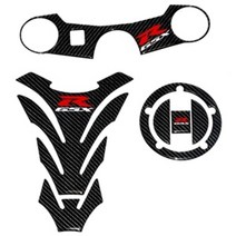 K1 K3 K5 K6 K7 K8 K11 카본 탱크 캡 스티커 탱크 패드 포크 스즈키 GSXR GSX-R 750600 1000 용 트리플 트리 어퍼 클램프 데칼, GSXR1000 2005 2006