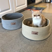 힐링타임 고양이 코튼 바스켓 NH-341, 그레이