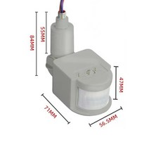 근접센서 LED 조명 모션 센서 스위치 조정 가능 110V 220V 12V 24V 자동 적외선 PIR 움직임 감지기 벽 장착 야외, [01] Grey, [03] AC 110V-220V