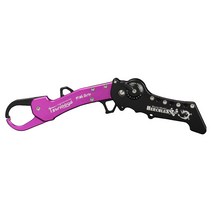 YJ·Aquahunter 접이식 피싱 랜딩 그립 립그립 트리거 물고기 집게 메탈 피싱그립 피쉬 그립퍼, 보라색 스타일