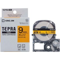 킹짐 테이프 카트리지 테프라PRO 9mm SC9D 오렌지, 1cm, 상품명참조