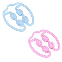 클릭바이 4롤러 전신 팔뚝 어깨 종아리 지압 마사지롤 1개, 스카이블루