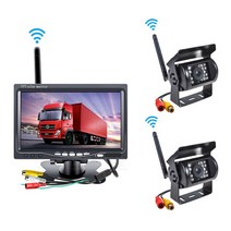 자동차 화물차 버스 대형트럭 무선 후방카메라 모니터 캠핑카 카라반, 7 인치 스크린 단일 카메라
