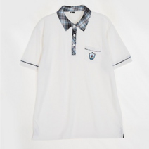 블루블랙체크카라 화이트 반팔 생활복 성호중 해당