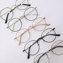 수지 안경 원형 로즈골드 은색 블루라이트 차단렌즈 가능 시력보호안경