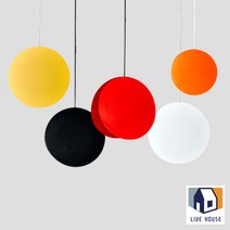 아모르 국산 LED 인테리어 심플 1등 펜던트 카페 북유럽 식탁 테이블 원형 조명 전등, A.팝컬러, 옐로우