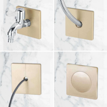 에어컨 구멍 마개 실리콘 벽 마감 가리개 막기 미관, 라운드 실버 2.2cm 구멍