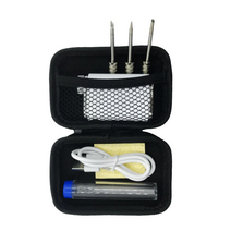 무선 배터리 납땜 인두 USB 휴대용 충전식 납땜 인두 1W-75W 전원 조절 납땜 인두 세트, 은