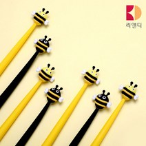 콩나물 새싹볼펜 실리콘 젤 볼펜 디자인 홍보 판촉 펜, 06_꿀벌(블랙)